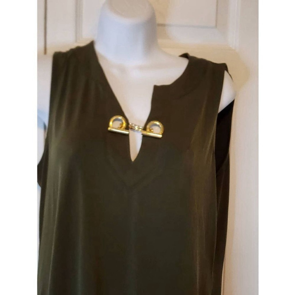 Michael Kors Sleevless Olive Blouse - Picture 3 of 7